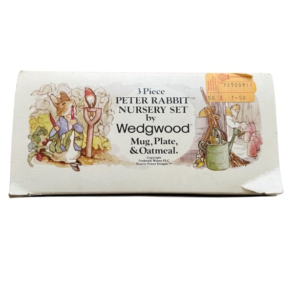 Wedgwood Peter Rabbit Nursery Set Plate Bowl Mug New England - Picture 2 of 8